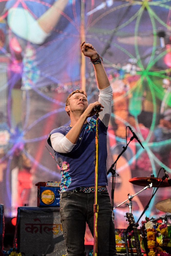 Coldplay sind Profis. Da gehört das Posieren dazu. 