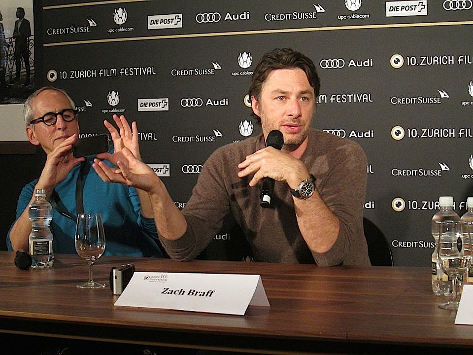 Zach Braff, bekannt als Arzt aus "Scrubs", präsentiert in Zürich ...