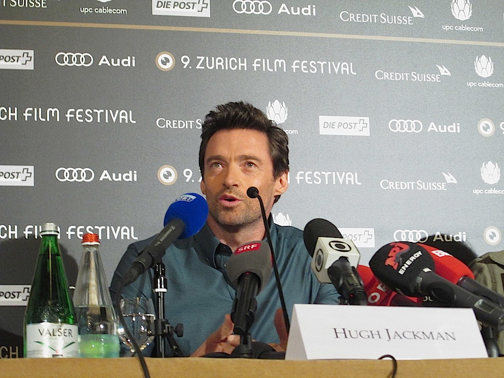 1. Station: Hugh Jackman im Baur au Lac bei der Pressekonferenz