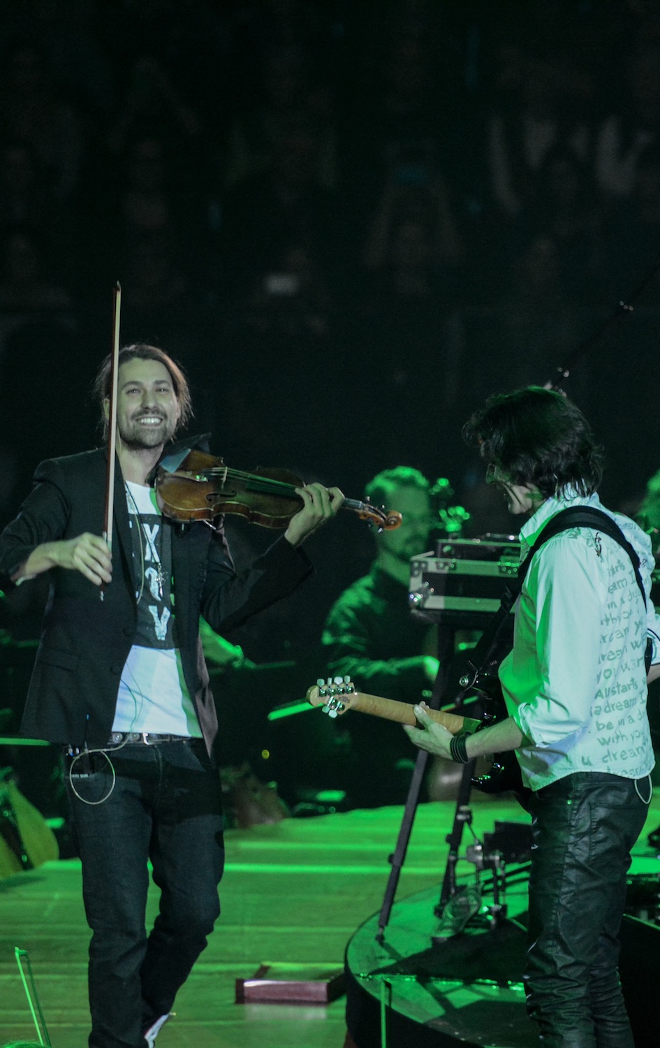 Viel Spass auf der Bühne bei David Garrett. 