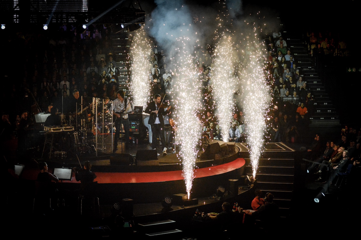 Feuerwerk gehört bei David Garrett dazu. 