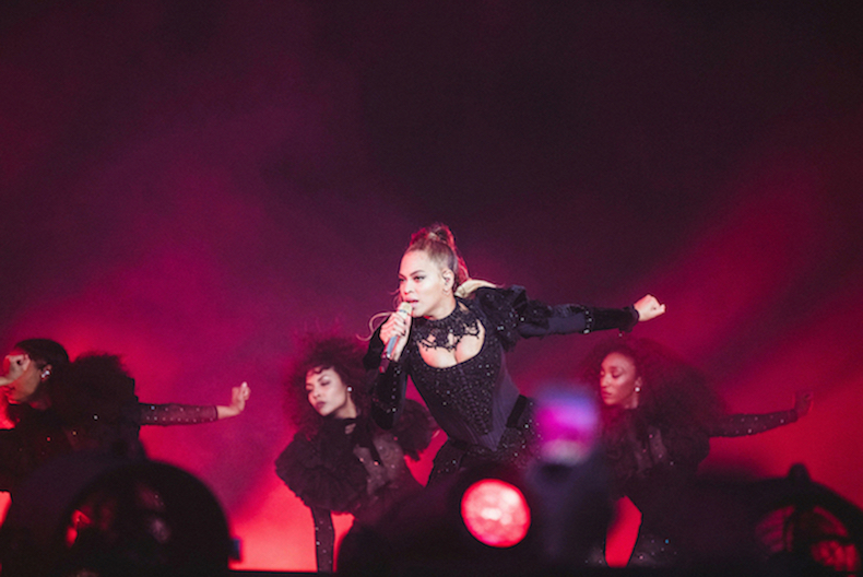 Beyoncé in action. 